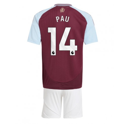 Aston Villa Pau Torres #14 Domaci Dres za djecu 2024-25 Kratak Rukav (+ Kratke hlače)